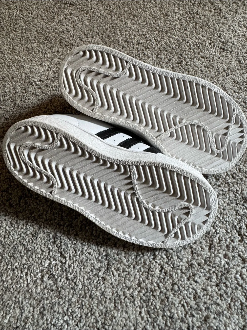 adidas Toddler White & Black Superstar Sneakers Size 7k